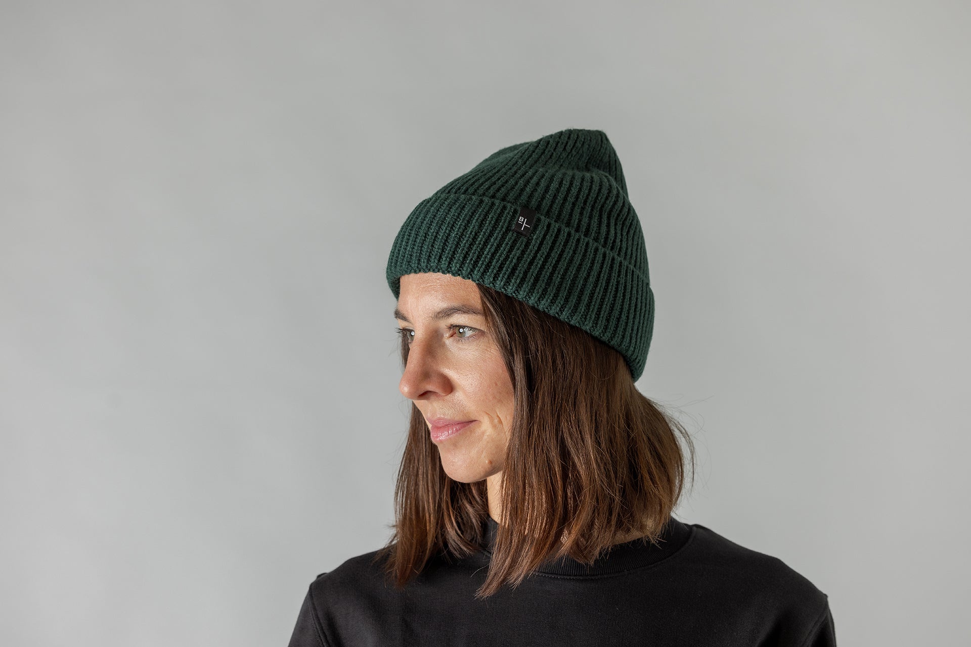 Crew Beanie, Dark Green